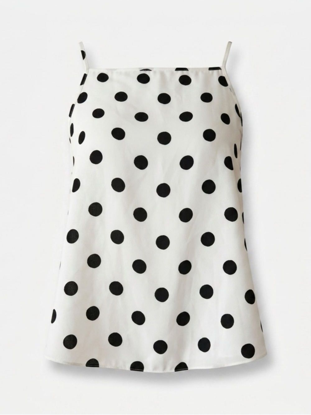 Topshop Polka Dot Spaghetti Strap Cami Top - White/Black - Picture 2 of 3